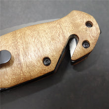 Load image into Gallery viewer, EDC Folding Knife - Wooden Finish