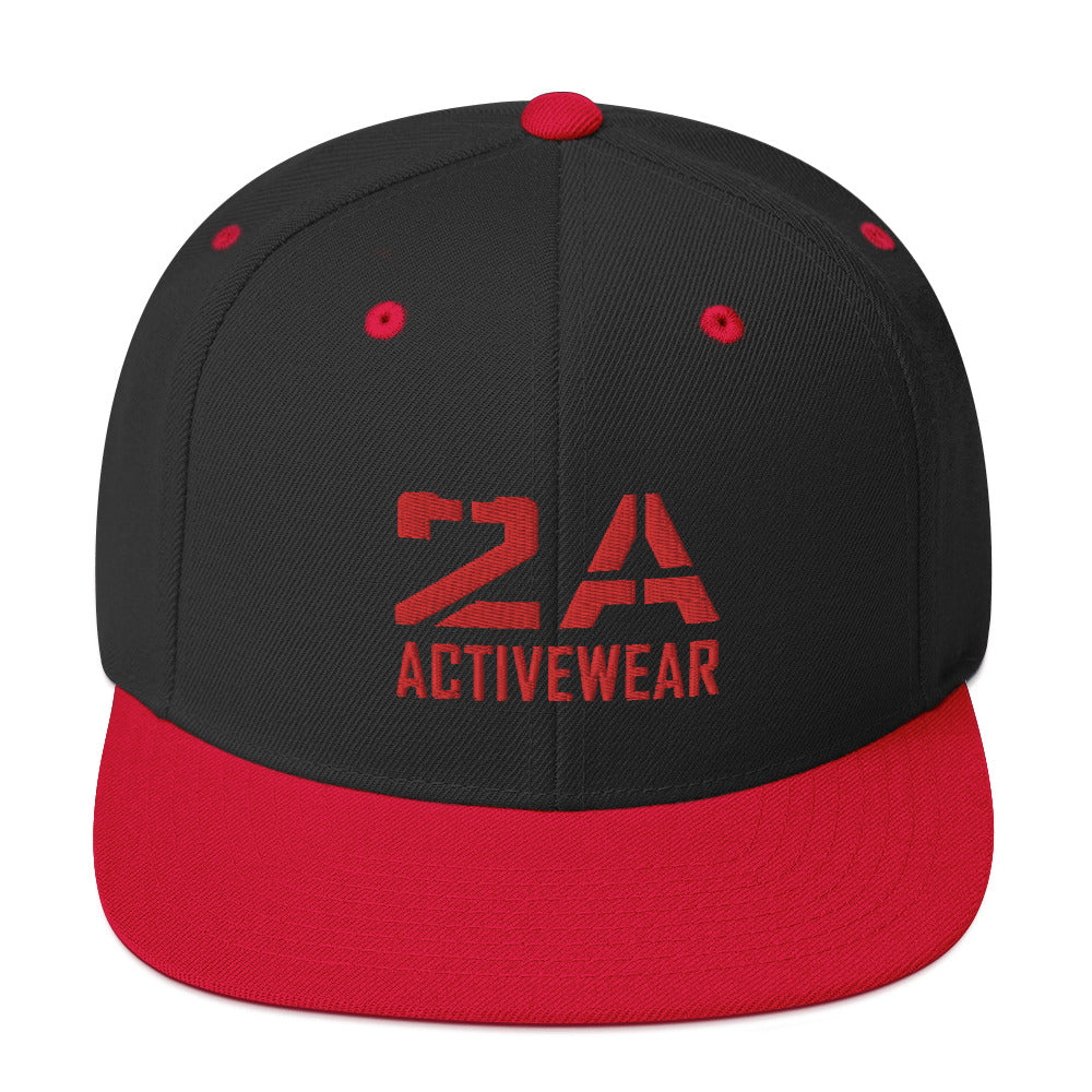 2A Activewear Snapback Hat (Red/Black)