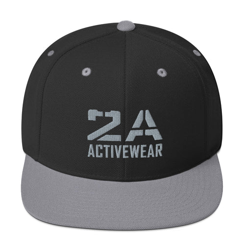 2A Activewear Snapback Hat (Black/Grey)