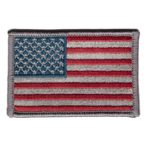 Subdued Grey Silver Flag Patch