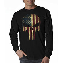 Load image into Gallery viewer, Punisher Skull Distressed Long Sleeve T-Shirt