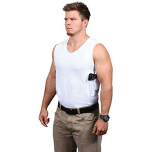 Load image into Gallery viewer, EDCarry V Neck T-Shirt Holster - White / Small Pistol Right Handed / Small